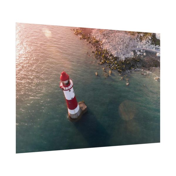 Lighthouse Drone View Poster