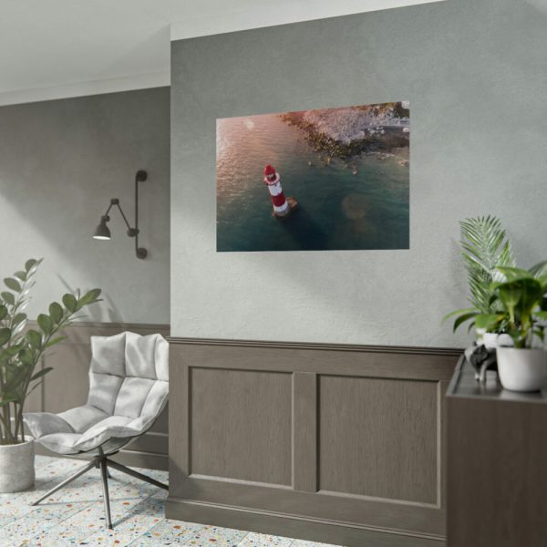 Lighthouse Drone View Poster