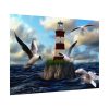 Lighthouse and Seagulls Poster