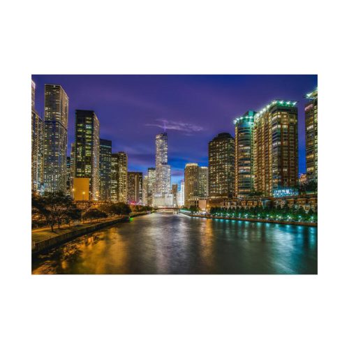 Chicago Illinois River Water Reflections Poster