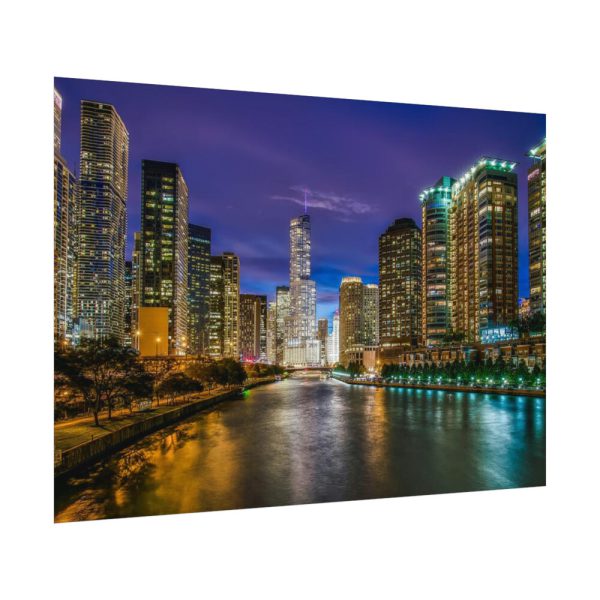 92408-1154.jpg Chicago Illinois River Water Reflections Poster