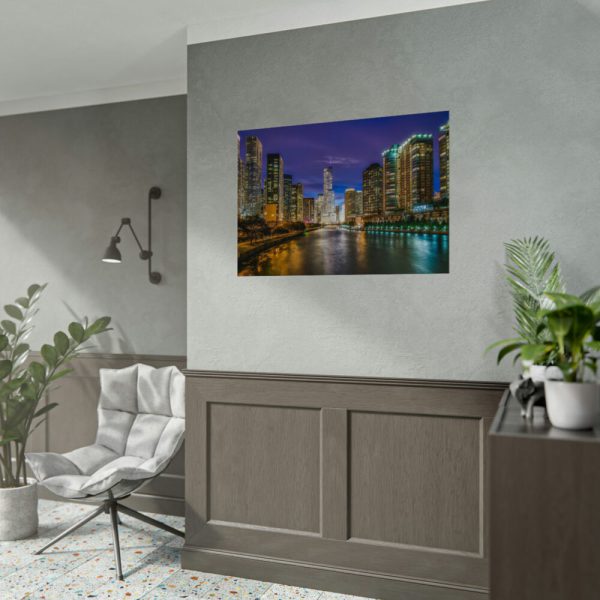 92408-1156.jpg Chicago Illinois River Water Reflections Poster
