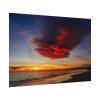 Red Sky at Morning with Ocean Poster