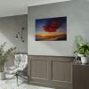 Red Sky at Morning with Ocean Poster