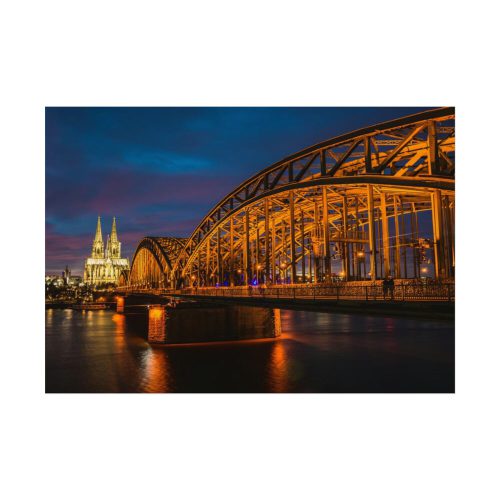 Bridge and Cathedral in the Night Poster