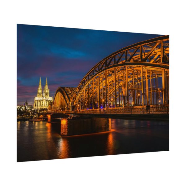 92408-1314.jpg Bridge and Cathedral in the Night Poster