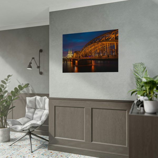 92408-1316.jpg Bridge and Cathedral in the Night Poster