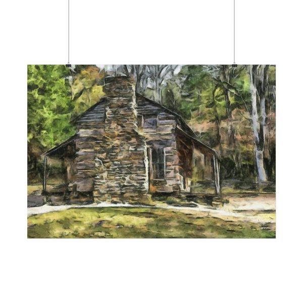 92408-1343.jpg Cabin House Home Woods Poster