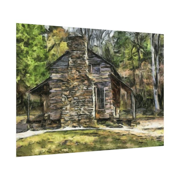 92408-1344.jpg Cabin House Home Woods Poster