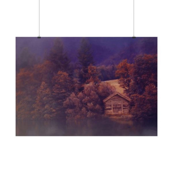 92408-1348.jpg Cabin on the Lake Poster