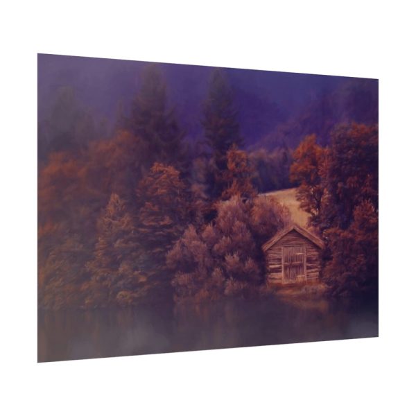 92408-1349.jpg Cabin on the Lake Poster