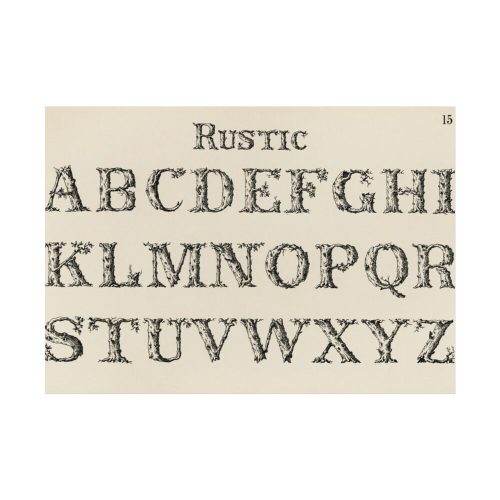 92408-1387.jpg Rustic Draughtsman's Alphabets by Hermann Esser Poster