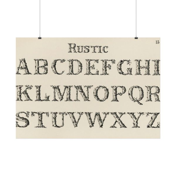 92408-1388.jpg Rustic Draughtsman's Alphabets by Hermann Esser Poster