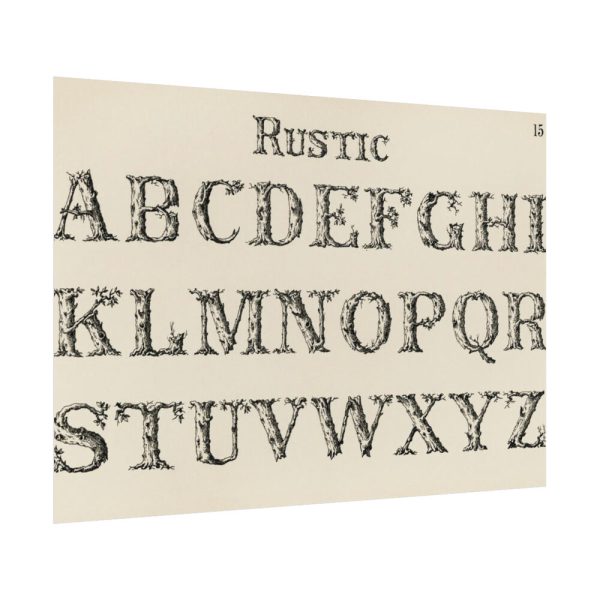 92408-1389.jpg Rustic Draughtsman's Alphabets by Hermann Esser Poster