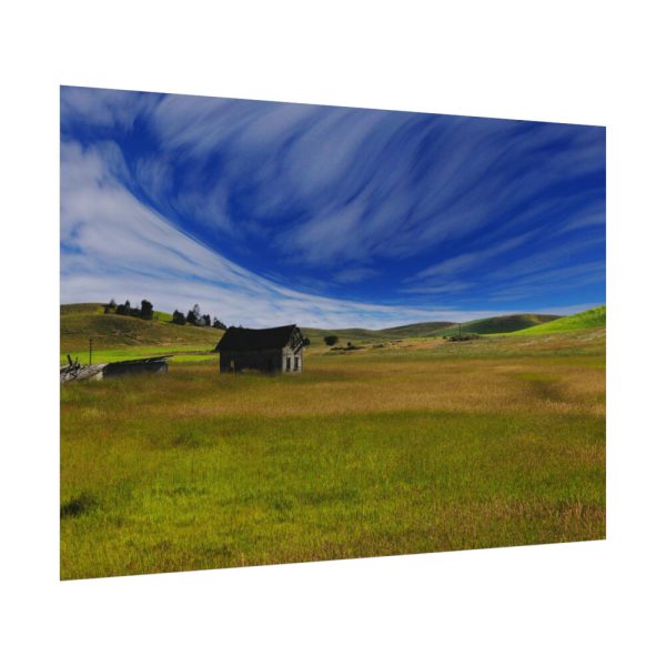 Farmland Hut Cabin Stable Poster