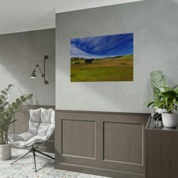 Farmland Hut Cabin Stable Poster