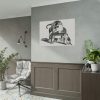 92408-176.jpg Domestic Cat on a Stool and Three Kittens by Gottfried Mind Poster