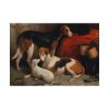92408-24.jpg A Couple of Foxhounds with a Terrier by William Barraud Poster