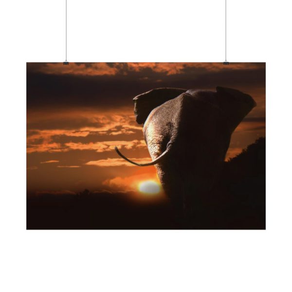 92408-253.jpg Elephant and Yellow Sky Poster