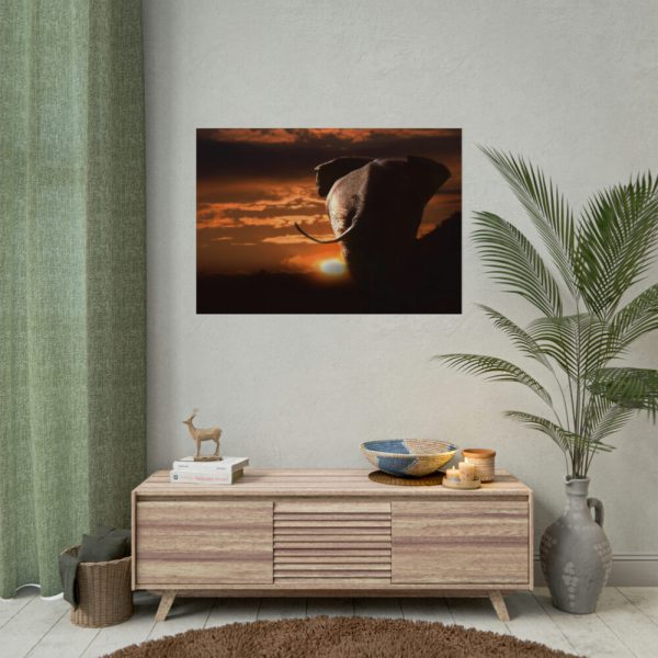 92408-255.jpg Elephant and Yellow Sky Poster