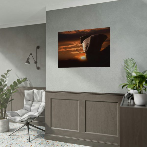 92408-256.jpg Elephant and Yellow Sky Poster