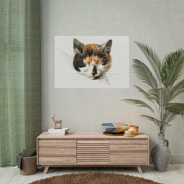 92408-270.jpg Head of a Calico Cat with Closed Eyes by Jean Bernard Poster