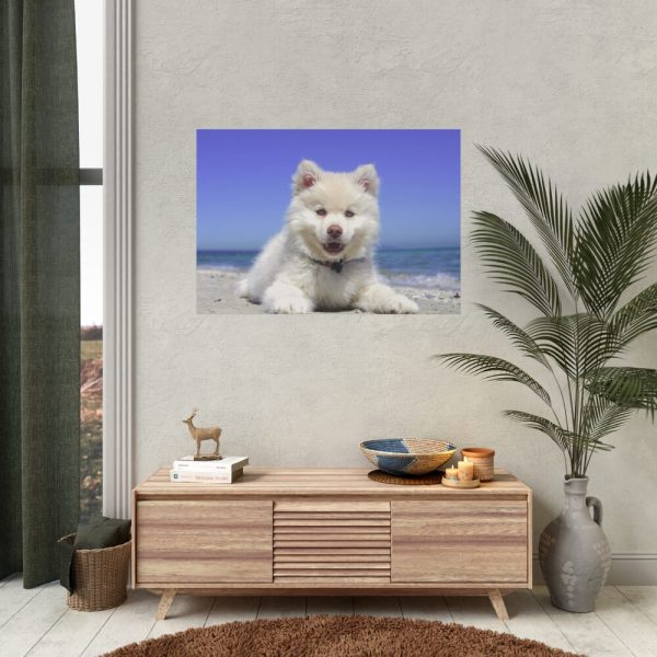 92408-34.jpg Dog on the Beach Poster