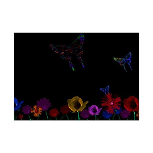 Abstract Floral Butterfly Design Poster