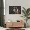 92408-4.jpg Dog Behind Wire Fence Poster