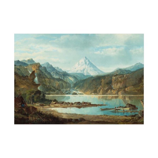 92408-407.jpg Mountain Landscape with Indians by John Mix Stanley Poster
