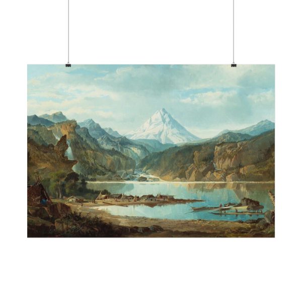 92408-408.jpg Mountain Landscape with Indians by John Mix Stanley Poster