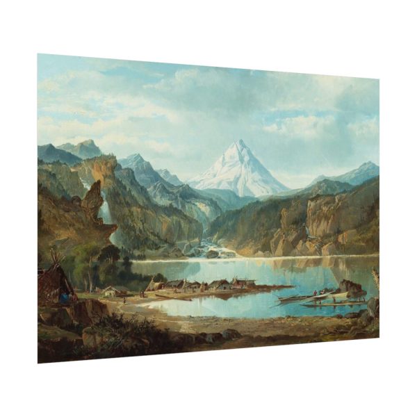 92408-409.jpg Mountain Landscape with Indians by John Mix Stanley Poster