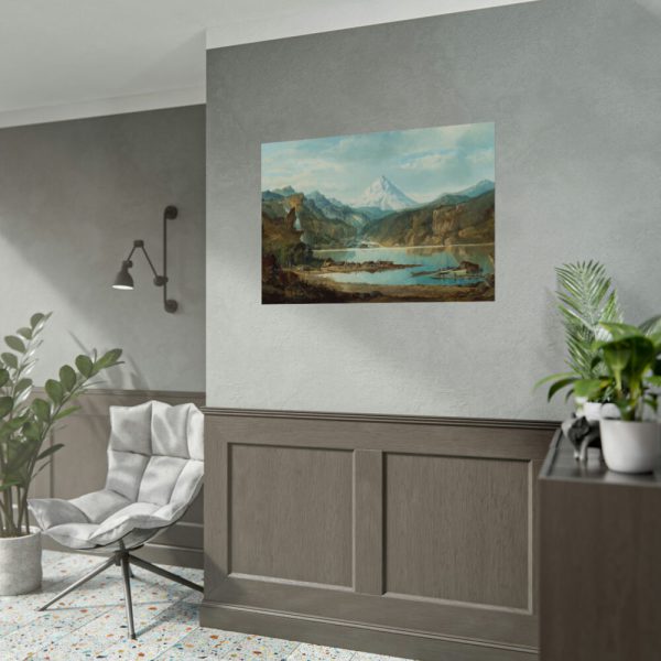 92408-411.jpg Mountain Landscape with Indians by John Mix Stanley Poster