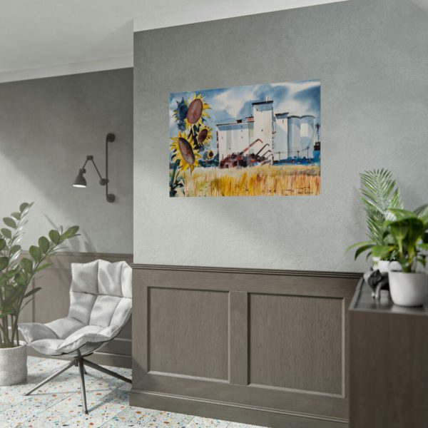 92408-431.jpg Grain Elevator, Kansas by Robert Johnson Poster