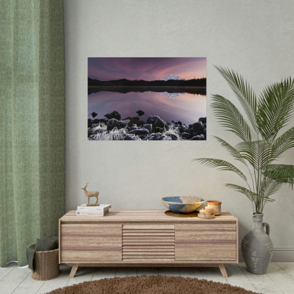 92408-445.jpg Snowy Mountains Over Lake Poster