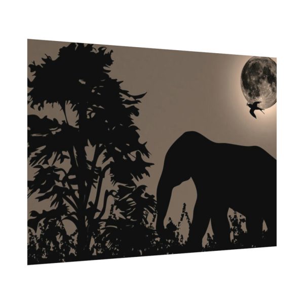 Moon Against Light Sky Poster