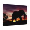 Elephant and Sunset in Africa Poster