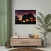 Elephant and Sunset in Africa Poster