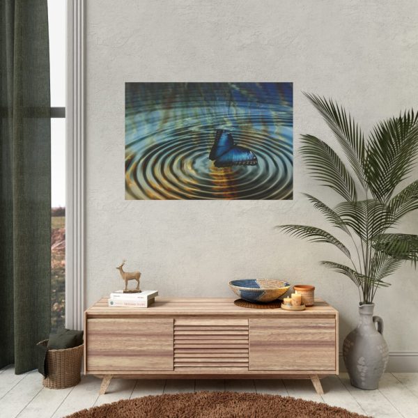 92408-52.jpg Butterfly on Collage Rings Poster