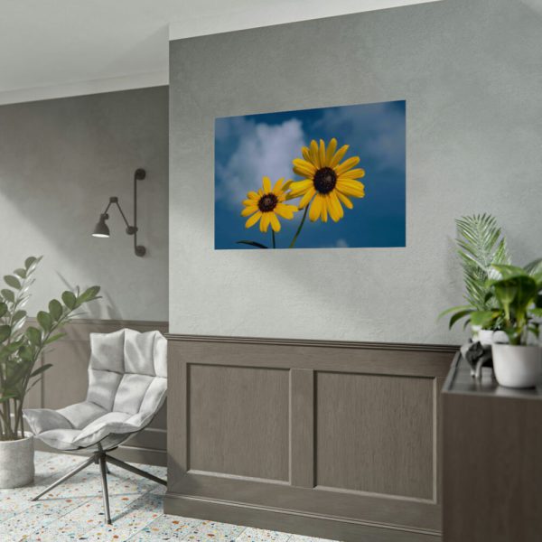 92408-581.jpg Blue Sky and Sunflower Poster