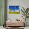 92408-590.jpg Sunflower Field With Blue Poster