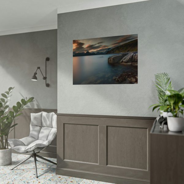 Sunset Among the Mountains Poster