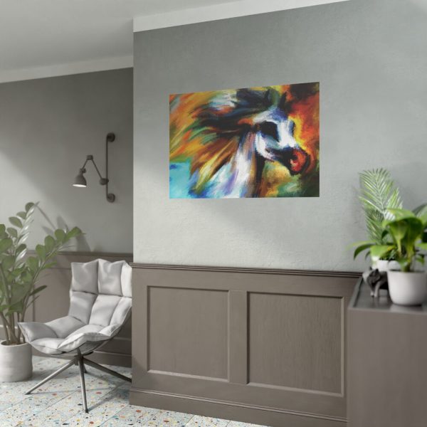 92408-71.jpg Horse in Abstract Digital Art Poster