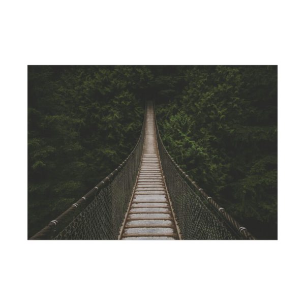 92408-718.jpg Bridge Leading to a Dense Forest Poster
