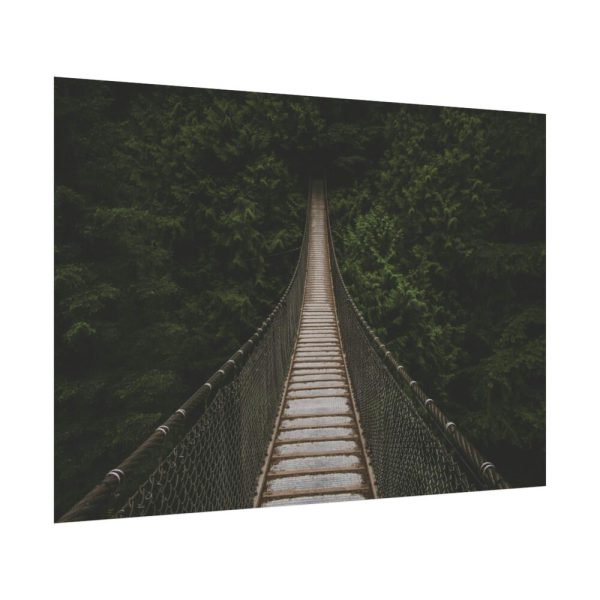 92408-719.jpg Bridge Leading to a Dense Forest Poster