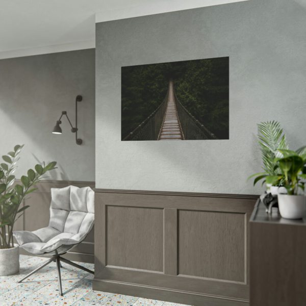 92408-721.jpg Bridge Leading to a Dense Forest Poster