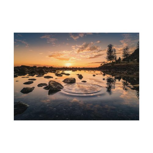 Water Reflection in the Forest Poster