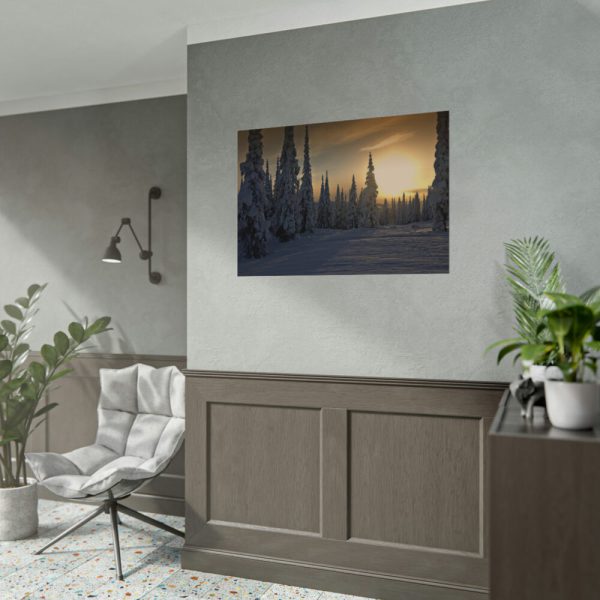 92408-776.jpg Dawn and Winter in the Forest Poster