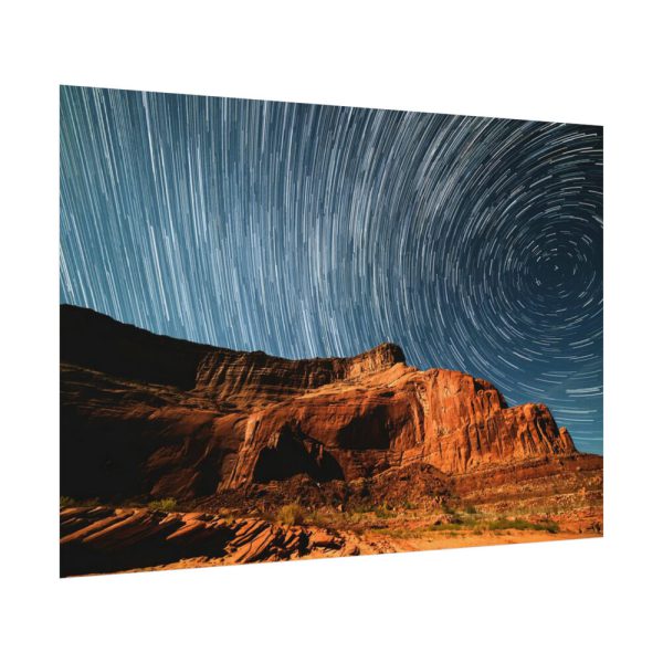 92408-784.jpg Swirling Stars in a Night Sky Over Lake Powell Poster