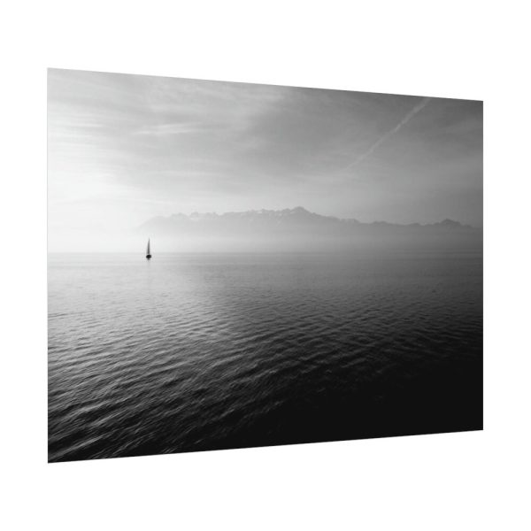 92408-849.jpg Black and White Sky and Sea Poster